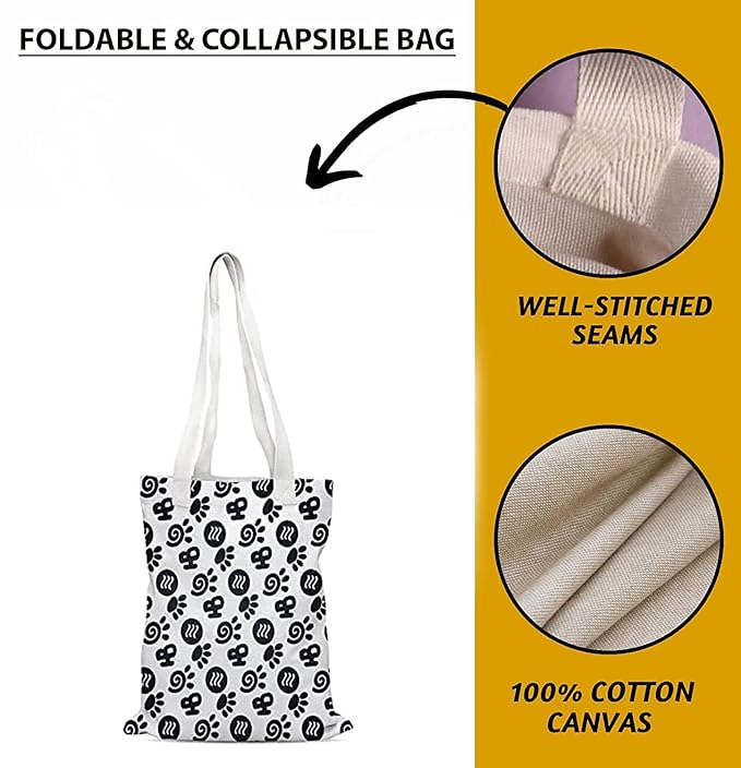 Printed Cotton Canvas Tote Bag