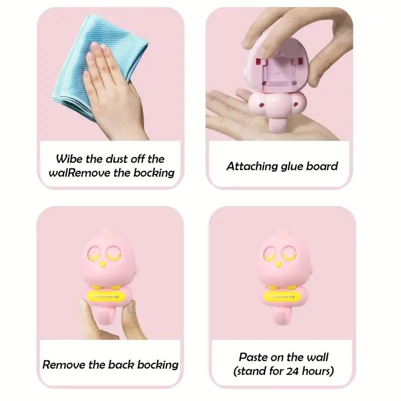 Blinking cute Cat & Owl Wall Hooks -