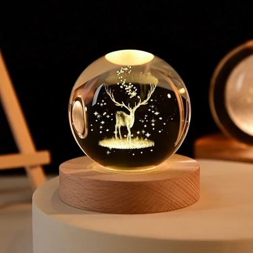 3D Crystal Ball Night Lamp