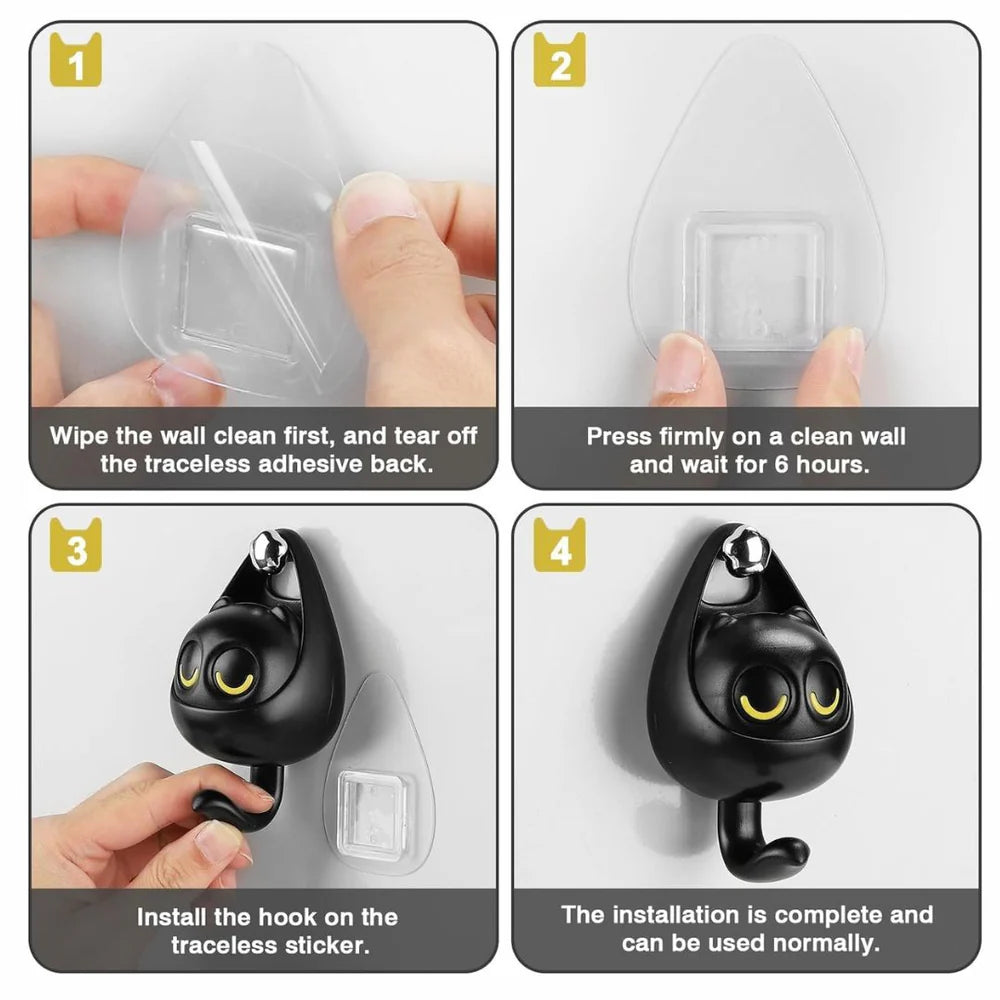 Blinking cute Cat & Owl Wall Hooks -