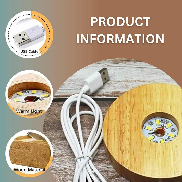 3D Crystal Ball Night Lamp