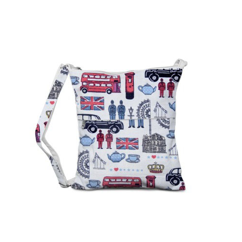 Printed Cotton Canvas Cross-body Sling Bag