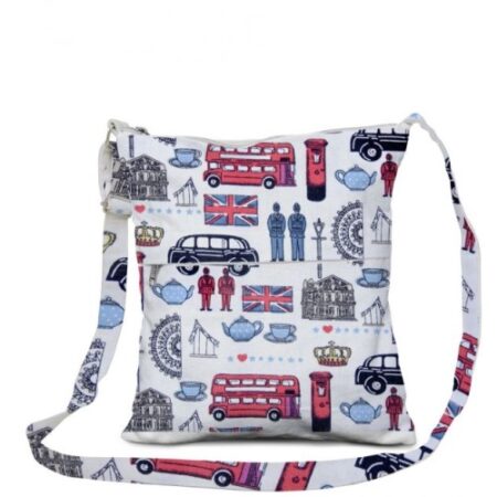 Printed Cotton Canvas Cross-body Sling Bag